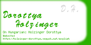 dorottya holzinger business card